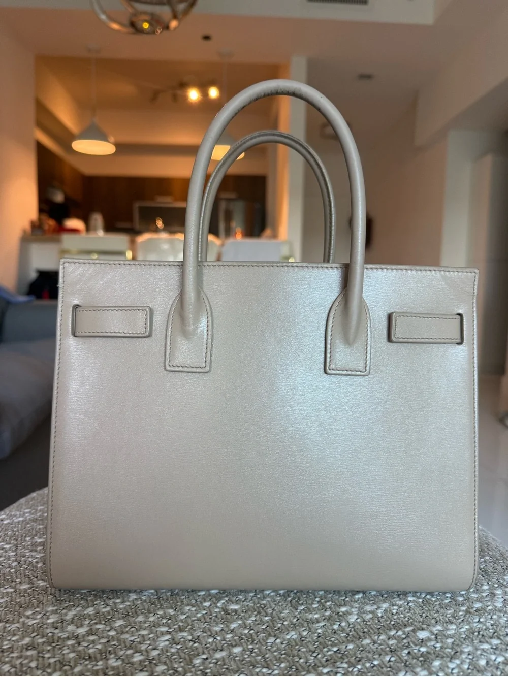 Saint Laurent Sac de Jour Baby in Smooth Leather Dark Beige - Preowned